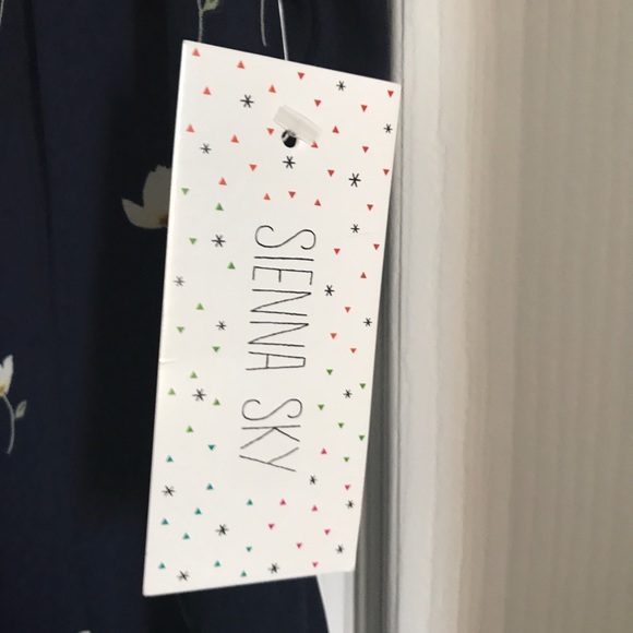 Siena Sky- Navy Blue Floral Dress - Picture 3 of 7